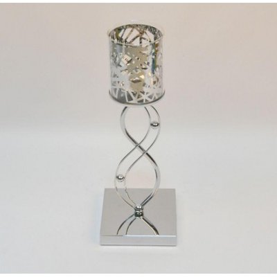 Декоративний свічник Нескінченність 42*10 см, метал, скло (GP664) GP664 фото