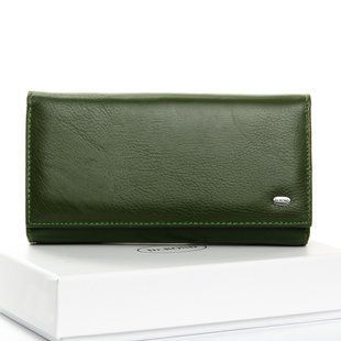 Гаманець Classic із натуральної шкіри жіночий 17,5*9,5*4 см DR. BOND W46-2 dark-green W46-2 dark-green фото