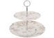 Фруктовница фарфоровая двухъярусная Pink Orchid D19/27*23см, (K398) K398 фото