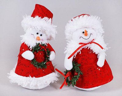 М'яка новорічна іграшка Сніговик, 18 см (199-S18) 199-S18 фото