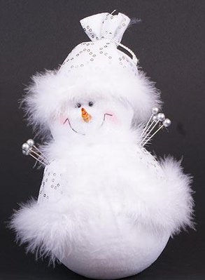 М'яка новорічна іграшка Сніговик, 23 см (199-S21) 199-S21 фото