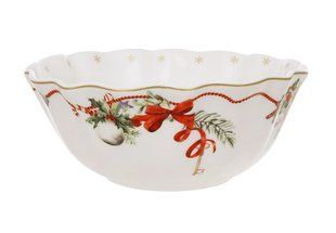 Піала порцелянова, салатник Christmas Ribbon 15.3*15.3*6 см, 540 мл, в пакованні 2 шт.&nbsp;(498-359) 498-359 фото