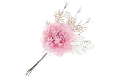 Декоративна штучна квітка Півонія, 18 см, колір рожевий, у пакованні 24 шт. 832-144 832-144 фото