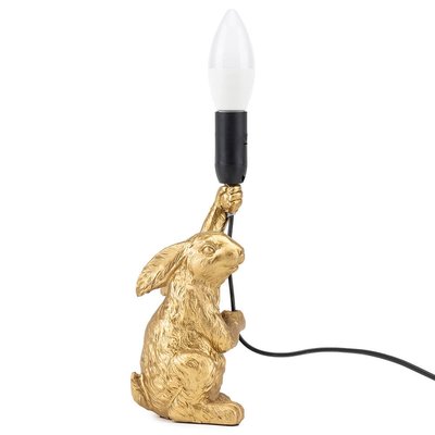 Лампа настільна Золота кролика 9*7*23.5см., колір золотий, полістоун.(2014-002) 2014-002 фото