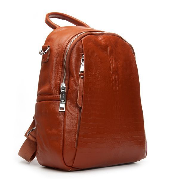Сумка Женская Рюкзак кожа ALEX RAI 8907-9 camel croco 8907-9 camel croco фото