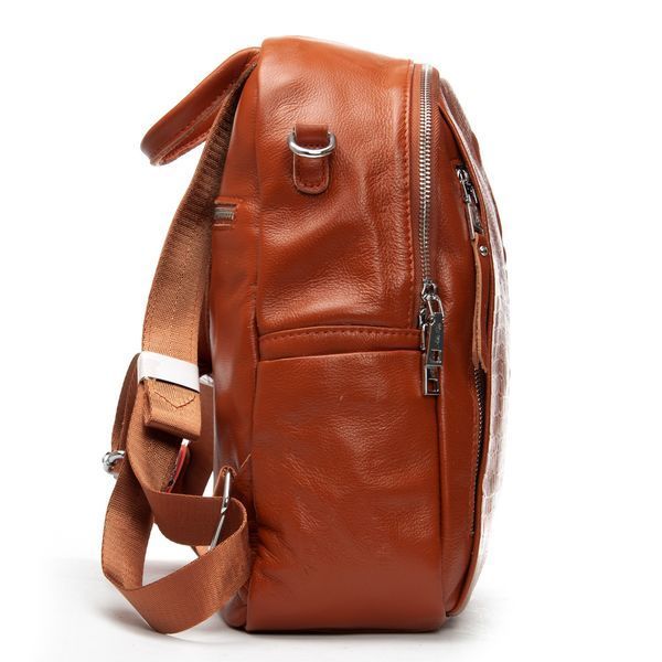 Сумка Женская Рюкзак кожа ALEX RAI 8907-9 camel croco 8907-9 camel croco фото