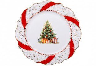 Тарілка порцелянова Christmas Ribbon 21*21*2см&nbsp;(498-352) 498-352 фото