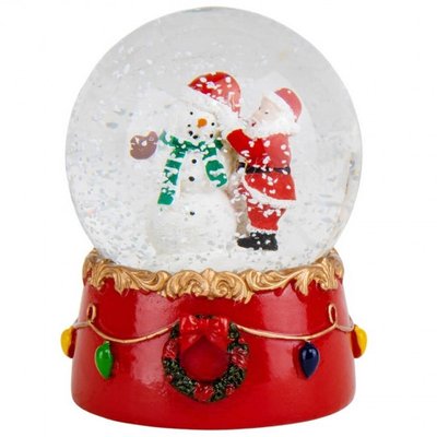 Снігова куля "Санта і Сніговик" 6.5*6.5*10 см, полістоун (6016-039) OF 6016-039 фото