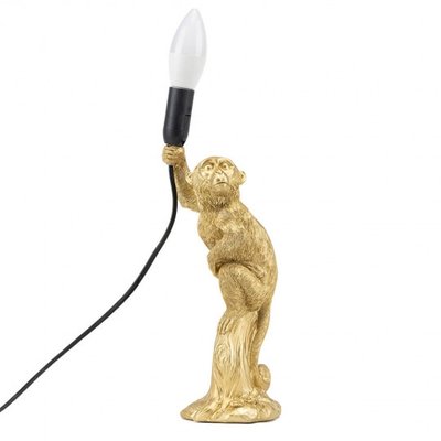 Лампа настільна Золота мавпка 10*10*32sм., колір золотий, полістоун.(2014-003) 2014-003 фото