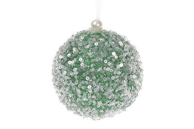 Ялинкова куля 8 см, колір зелений, в пакованні 16 шт. 182-888 182-888 фото