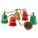 Декоративна гірлянда Дзвіночки Christmas bells (6 шт.) 160 см., метал, джут (6033-019) 6033-019 фото 3