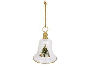 Декоративный металлический Колокольчик на подвесе Christmas bells D19.5*26см., (152-039) 152-039 фото