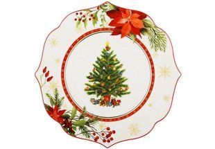 Тарілка порцелянова обідня Christmas Story, D27.5*2 см, в пакованні 2 шт. (149-041) 149-041 фото