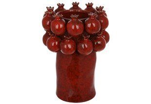 Ваза порцелянова Pomegranate, 18*18*24 см, колір &mdash; бордо (457-384) 457-384 фото