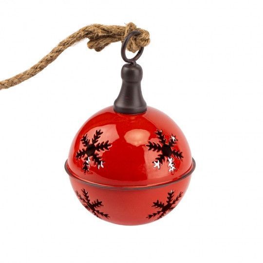 Декоративна підвіска Дзвіночки Christmas bells (4 шт.) 71 см., метал, джут (6033-017) 6033-017 фото