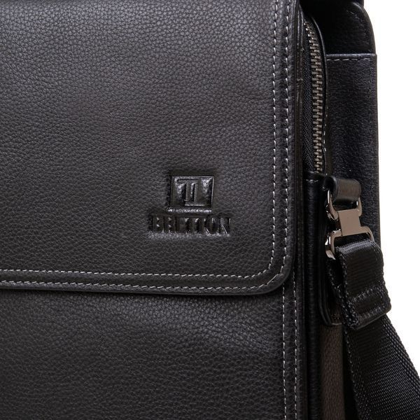 Чоловіча шкіряна сумка-планшет BRETTON 23*27*9 см (1645-3 black) 1645-3 black фото