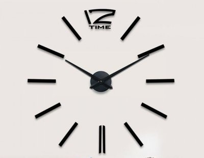 Настінні годинники великі 3D "DIY" від 80 до 150 см колір чорний (ZH003-B) ZH003-B фото
