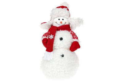 М'яка новорічна іграшка Сніговик 33 см, (822-240) 822-240 фото