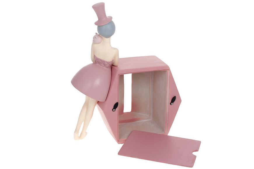 Коробка для салфеток ,, Девочка с кошкой,, 23*8.5*30см, цвет - розовый (457-314) 457-314 фото