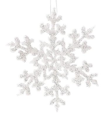 Набір (3 шт.) новорічного декору Сніжинка 14 см, колір — білий, пінопласт, у пакованні 64 шт. (787-047) 787-047 фото