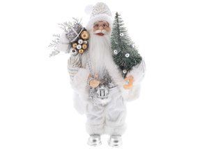 Новогодняя декоративная игрушка Санта с подарками 16*9*30см, цвет - белый с серебром (NY44-138) NY44-138 фото