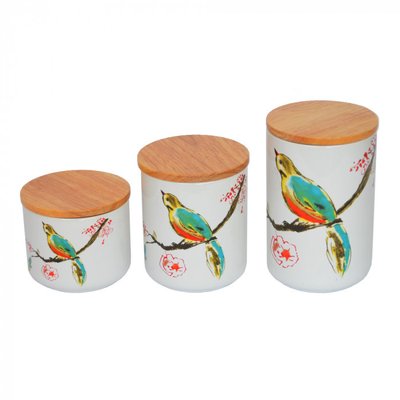 Набір банок для сирих продуктів "Birdie" для кераміки (YX111) YX111 фото