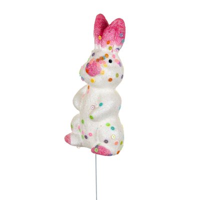 Декор на паличці "Кролик з рожевими вушками" 7 см, у пакованні 3 шт.(8108-032) 8108-032 фото