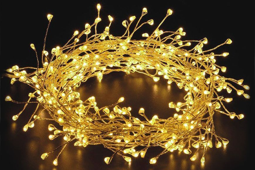 Гірлянда-кластер 280 міні LED, 1 лінія, 2 метри, колір лампочок &mdash; теплий білий (830-340) 830-340 фото