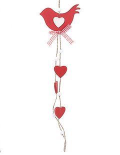 Новорічна прикраса Пташка з декором 39 см, 2 різновиди, в пакованні 24 шт. 781-233 781-233 фото