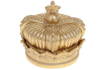 Скринька Корона 11.5 см, колір — золото, матеріал полістоун (450-849) 450-849 фото