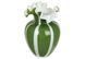 Скляна ваза Lime Fiore (ручна робота) 14*22 см, колір зелений з білим (992-428) 992-428 фото