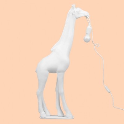 Лампа настільна Білий жираф 44*99см., колір білий, полістоун.(2014-005) 2014-005 фото