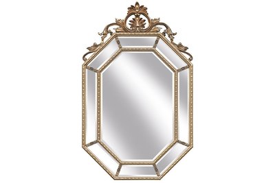 Дзеркало настінне Венеція 144*90*4 см, розмір дзеркала — 60*9, колір — золото, дерево (MR7-515) MR7-515 фото