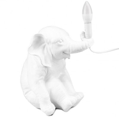 Лампа настільна Білий слон 16*12*33.5см., колір білий, полістоун.(2014-007) 2014-007 фото