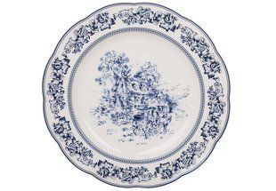 Тарілка порцелянова 27*3 см, Heritage Toile Collection Blue, в пакованні 6 шт. (K342) K342 фото