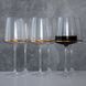 Бокал для вина "Золотая элегантность" 500мл., 6.8*23.5см., прозрачный, стекло, в упаковке 6шт. (9118-009) 9118-009 фото 1