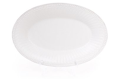Блюдо керамічне 33.8см, колір - білий, в упаковці 3 шт. 545-329 545-329 фото