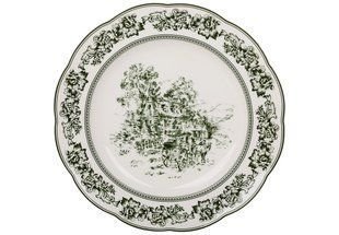 Тарілка порцелянова 27*3 см, Heritage Toile Collection Green, в пакованні 6 шт. (K349) K349 фото
