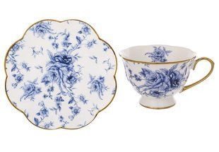 Чайный фарфоровый набор Blue Roses 6 чашек 220мл., 6 блюдец (999-094) 999-094 фото
