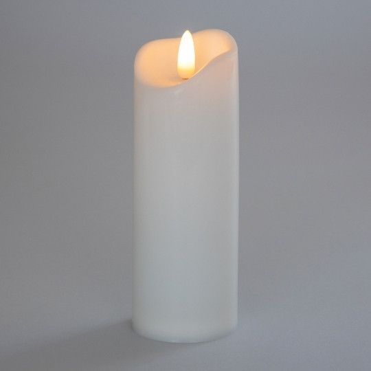 Набор из 3х светодиодных свечей (LED) 5.5*15(12.5, 10)см., пластик, белые, (6032-016) 6032-016 фото