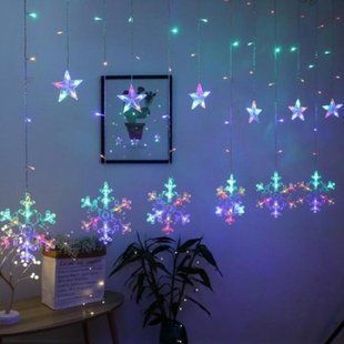 Гірлянда "Сніжинки", 140 LED, різнобарвна, 3200*60 см, від електромережі (9133-034) 9133-034 фото