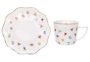 Чайный фарфоровый набор Petite Fleur 6 чашек 250мл., 6 блюдец (999-102) 999-102 фото