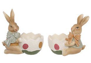 Підставка під яйце Заєць із бантом, 9.5*6*9 см, в пакованні 4 шт. (890-288) 890-288 фото