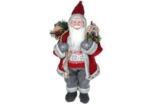 Новогодняя декоративная игрушка Санта, 45см, цвет - красный с серым (NY14-522) NY14-522 фото