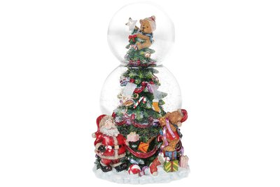 Декоративна водяна куля Різдвяна ялина на заводному механізмі з музикою 20,5см (559-417) 559-417 фото