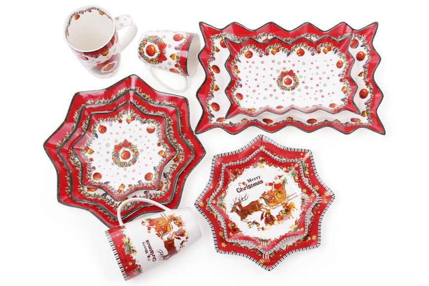 Тарелка фарфоровая "Рождественский орнамент"&nbsp;20,5 см 498-223 498-223 фото