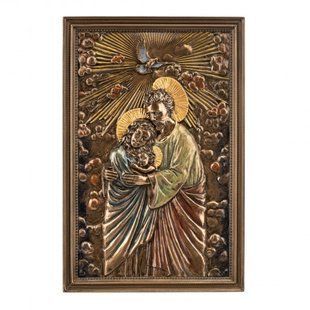 Картина- ікона, барельєф Veronese "Свята сімейство" 23*15*1.5 см, полістоун (78404A42) 78404A42 фото