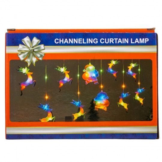 Гірлянда "Санта й Олені", 100 LED, різнобарвна, 3300*80 см, від електромережі (9133-030) 9133-030 фото