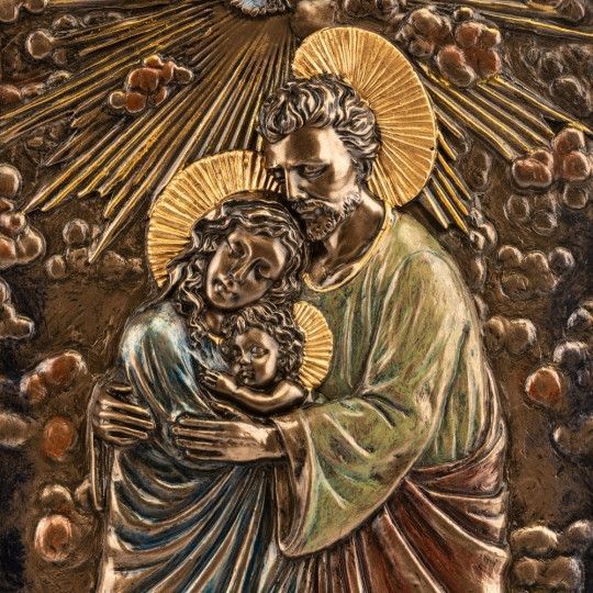 Картина- ікона, барельєф Veronese "Свята сімейство" 23*15*1.5 см, полістоун (78404A42) 78404A42 фото