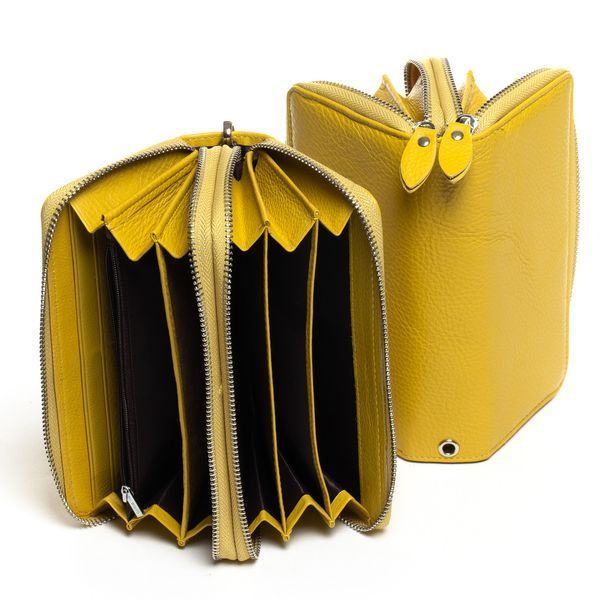 Кошелек Classic из натуральной кожи 19*9,5*4,5&nbsp;см DR. BOND W39-3 yellow W39-3 yellow фото